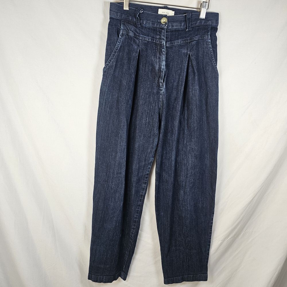 NICO.NICO Pleated High Waist Wide Leg‎ Denim Jeans Size 4